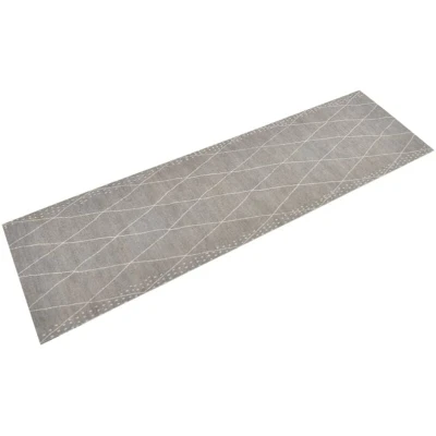 Image of vidaXL Kitchen Rug Washable Rhombus 45x150 cm Velvet