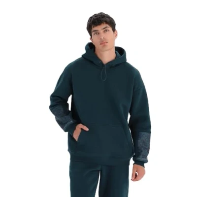 Image of Dagi Men&#039;s Long Sleeve Hooded Oversize Sweatshirt, dunkelgr&amp;uumln, L
