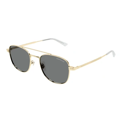 Image of Sunglasses Montblanc Mb0363s col. 001 Uomo Pilot Oro