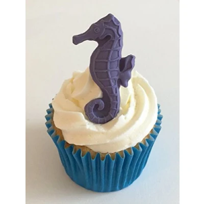 Image of 6 Pretty Sugar Seahorses: Purple. Made with Love &amp; Imagination in the UK!