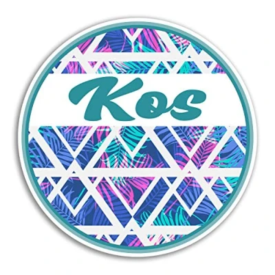 Image of 2 x 10cm Kos Greece Vinyl Stickers Travel Fun Sticker Laptop Luggage #32900 (10cm Wide)