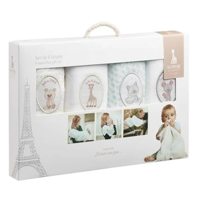 Image of Sophie la girafe Muslins (Set of 4)