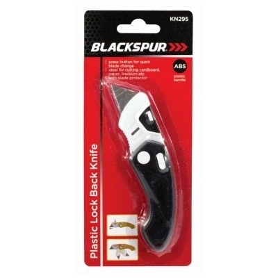 Image of Black/White Lock Back Utility Knife By Blackspur