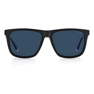 Image of Polaroid PLD 2102/S/X Sunglasses, Matte Black Blue, One Size