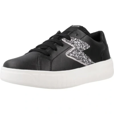 Image of Geox J MIKIROSHI GIRL girls&#039;s Children&#039;s Shoes (High top Trainers) in Black