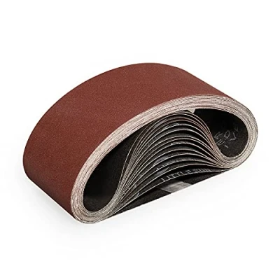 Image of Sruhrak 75X457mm Abrasive Sanding Belt Set 15 Pack 240 Grits Sandpaper Belts for Portable Sander