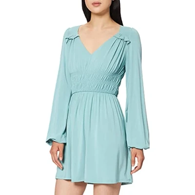 Image of NA KD Women&#039;s Marked Waist Mini Dress Casual, Largeight Green, 12 UK