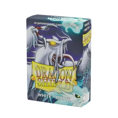 Image of Dragon Shield ART11105 White (60) Matte Japanese Size Sleeves 60pk