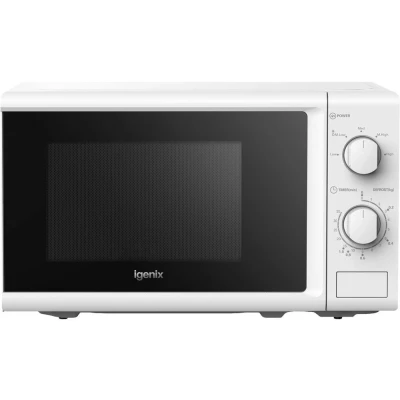 Image of Igenix IGM0820W Solo Manual Microwave, 5 Power Levels And Defrost Function, 35 Minute Timer, 800 W, 20 Litre, White