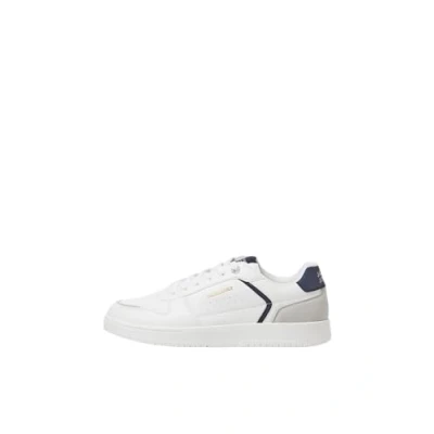 Image of JACK &amp; JONES Men&#039;s Jfwealing Pu Sneaker Noos, White Detail Navy Blazer, 10 UK