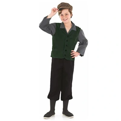 Image of Fun Shack Kids Victorian Costume Boys, School Boys Costume, Boy Medium