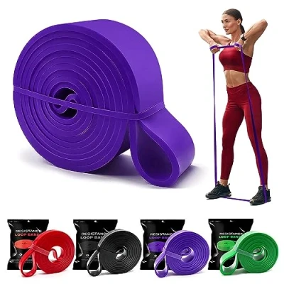 Image of Resistance Pull Up Bands, Assistance 4 Different Levels Band for Calisthenics, CrossFit, Powerlifting, Muscle Toning, Yoga, Stretch Mobility