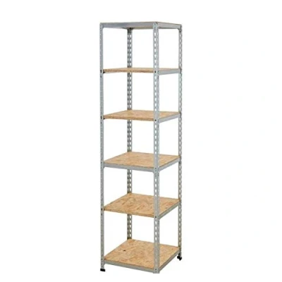 Image of BiGDUG Zinc &amp; OSB Display Retail Shelving Merchandise Trade Show Storage (6 Level Bay 1830h x 455w 455d mm)