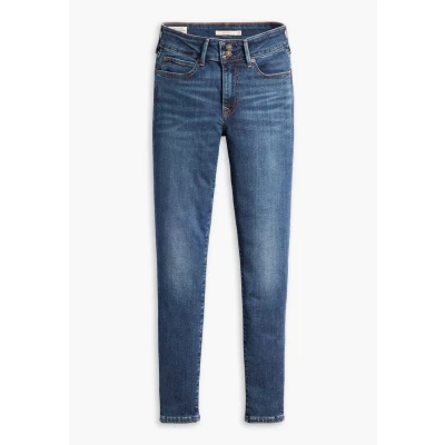 Image of Levi&#039;s 711 Double Button Jeans Skinny Fit, Women&#039;s, Size: 23x28, Blue wave dark