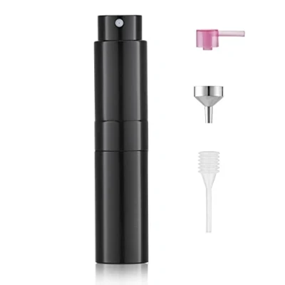 Image of Toureal 8ml Perfume Atomiser for Travel, Refillable Spray Bottles, Aftershave Dispenser(Glossy Black)