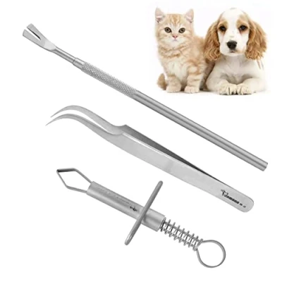 Image of My AR store Professional Tick Tweezers for Dogs/Cats/Horses/Humans, 3 Pcs Painlessly Remover Humans and Cats Pets