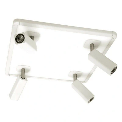 Image of Ibiza Ceiling Spotlight 4 Head with Backlit Light 4x5W+20W LED Square White, 3000lm, 4000K