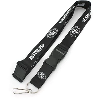 Image of aminco NFL San Francisco 49ers Team Lanyard, Black &amp; White