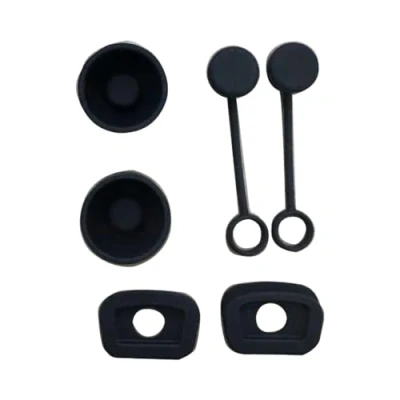 Image of xbiez 6Pieces Silicone Spill Proof Stopper Set Leak for Cup Straw Cover Cap Square Round