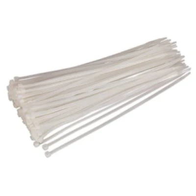 Image of Sealey Cable Tie 300 x 4.8mm White Pack of 100