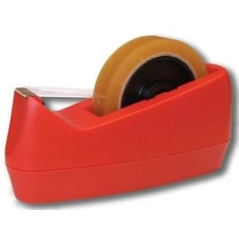 Image of OS Smart Choice Tape Dispenser with Dual core for Wide and Narrow Tape, Non Slip Weighted Base. not Included. RED
