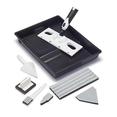 Image of Harris Seriously Good Walls &amp; Ceilings Paint Pad Set Handle, Large Corner Edging Window, Extended Sash Tray Cutting in 9&quot;