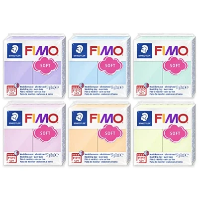 Image of FIMO Effect Polymer Oven Modelling Clay 57g Set of 6 Pastel Finish