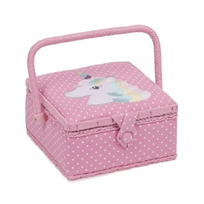 Image of Hobby Gift Childrens Sewing Box, Unicorn, 20 x 11cm