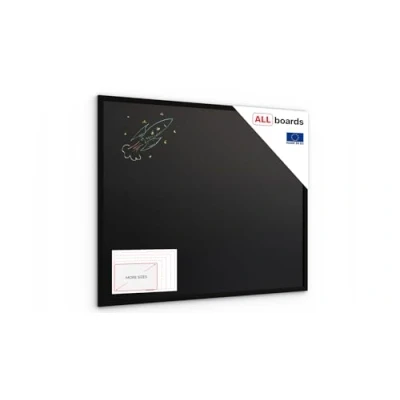 Image of ALLboards Chalkboard 100x80 cm with varnished black frame ECO Chalk Writing Board