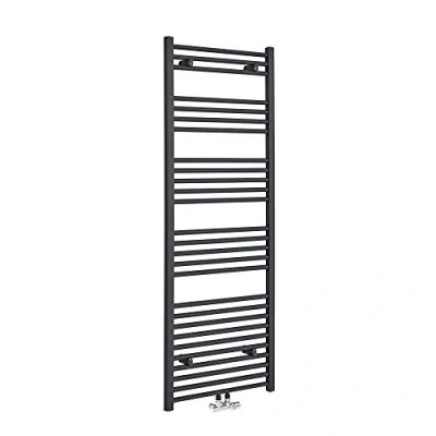 Image of Milano Neva Anthracite Middle Connection Heated Towel Rail 1600mm x 600mm