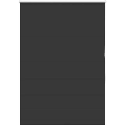 Image of vidaXL Roller Blind Blackout Grey 95x130 cm Fabric Width 90.7 Polyester