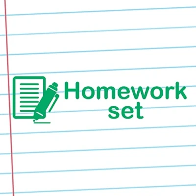 Image of Homework set Self inking, Reinkable Low Cost Teacher Stamp
