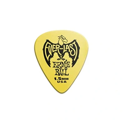Image of Ernie Ball 1.5 mm Yellow Everlast Picks 12 pack