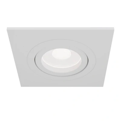 Image of Maytoni Atom recessed spotlight, GU10, white angular frame