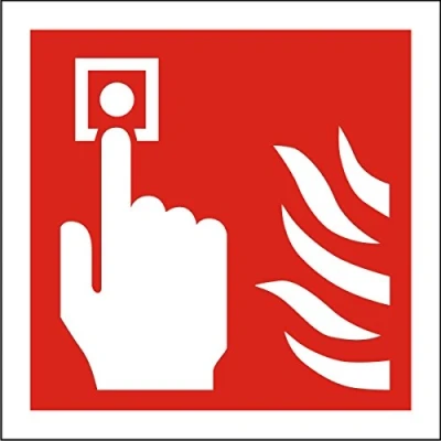 Image of Seco Fire Point &amp; Pictogram Sign, 100mm x (Pack of 5) 1mm Semi Rigid Plastic