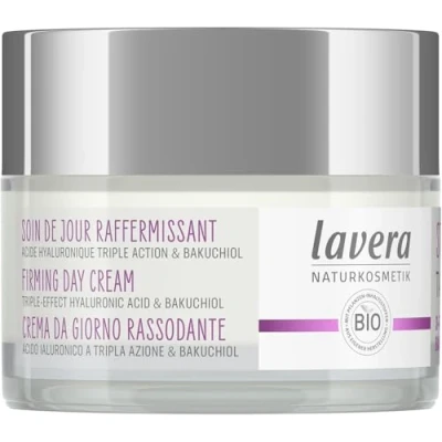 Image of lavera Firming Day Cream Anti Wrinkle, Hyaluronic Acid and Bakuchiol Reduces Wrinkles, Moisturizes, Natural Lifting Vegan, Organic (1 x 50ml)
