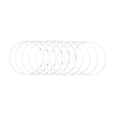 Image of Rayher Set of 10 Coated Metal Rings for Wedding Crafts, Ten Hoops with a Diameter 15cm Dream Catcher and Macrame, white, 25217102