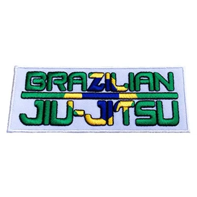 Image of Brazilian Jiu Jitsu Patch Embroidered Iron/Sew on Badge (5 Inch) BJJ Grappling Gi Badges Applique