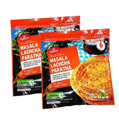 Image of Haldiram&#039;s Masala Lacha Paratha 300G Ready to Eat 100% Fresh Indian Origin (Pack of 2)