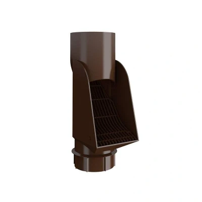 Image of Lindab 100mm HD Polythene Self Cleaning Steel Leaf Trap Brown
