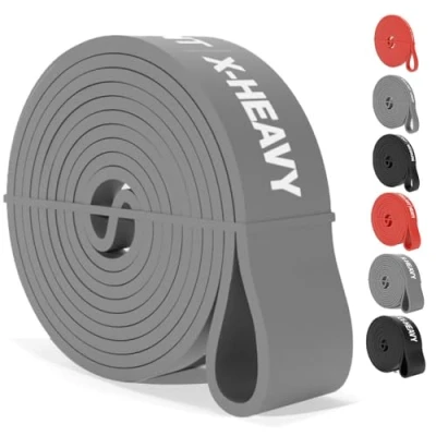 Image of Gallant Resistance Bands Pull Up Set Different Levels, Thick, Heavy, Stretch for Exercise, Workout, Calisthenics, Powerlifting, CrossFit, Yoga Men and Women (Grey 75lbs)