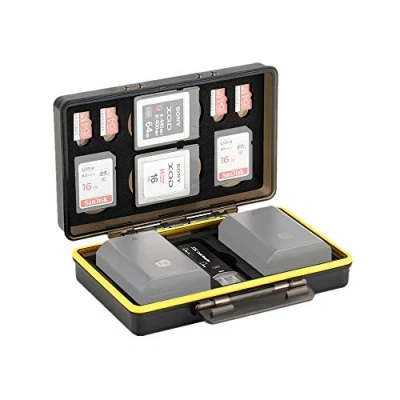 Image of JJC XQD Card Holder Case for 2 Cards with Camera Battery Slots Nikon EN EL15 EL15a EL15b on Z6 Z7 D850 D7500 D810A D810 D800 D800E D750 D610 D500 D7200 D7100 D7000 + SD 4 Micro