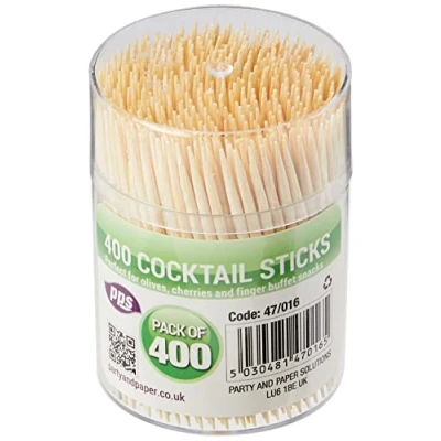 Image of PPS 400 x Wooden Cocktail Sticks/TOOTHPICKS 6.5cm Home, Kitchen, Bars