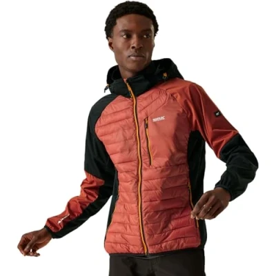 Image of Regatta Mens Pro Hybrid Lightweight Full Zip Hooded Jacket, Waterproof, Windproof &amp; Stretchable Perfect for Outdoors, Walking, Hiking Climbing