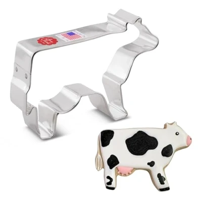 Image of Cow Cookie Cutter 9.5 cm, Made in USA by Ann Clark