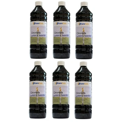 Image of 6 x Transtools Insect Repelling Citronella Lantern, lamp and Torch Oil 1 Litre