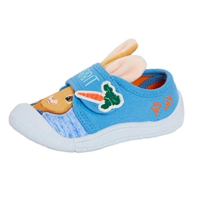 Image of Peter Rabbit Boys 3D Ears Canvas Pumps Blue 4 UK Child