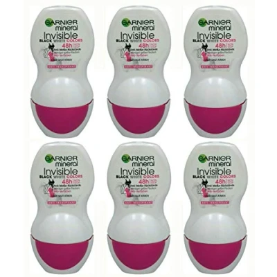 Image of Garnier Mineral Invisible Roll On Deodorant Black White Colours 50 ml