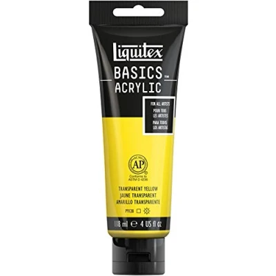 Image of Liquitex Basics Acrylic Paint 4oz Transparent Yellow
