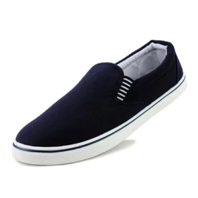 Image of DUNLOP Mens Canvas Shoes Slip On Boat Deck Yachting Summer Plimsoll Casual Pumps Trainers (Navy, UK Footwear Size System, Adult, Men, Numeric, Medium, 6)